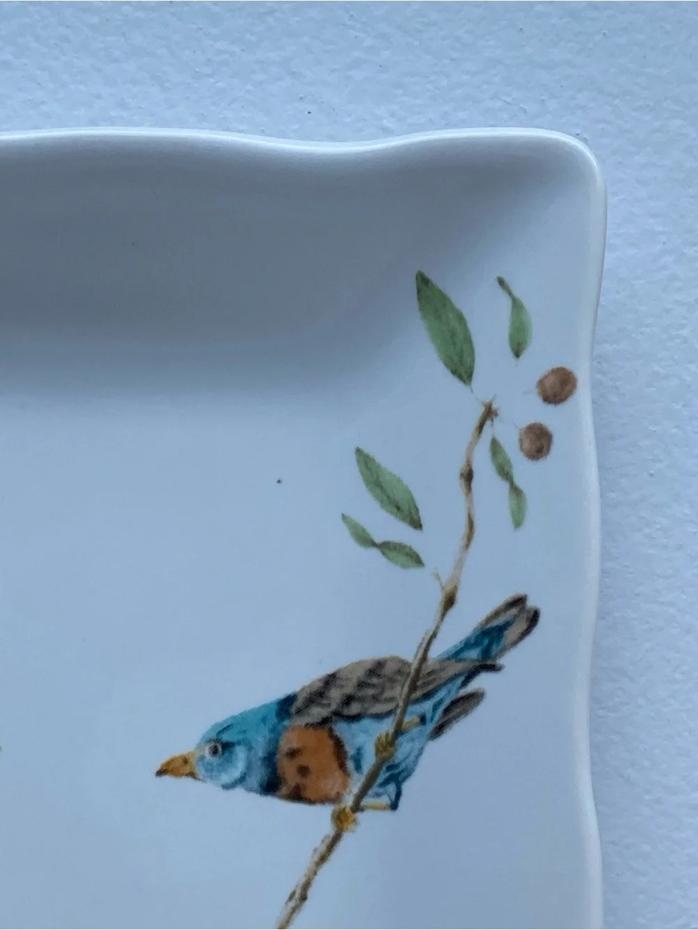 Bird Trinket Dish 222 Fifth EARLY BIRD Appetizer Plate Songbird 5.25
